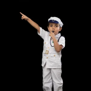 Kids Indian Navy Officer Costume – Fancy Dress Uniform Set