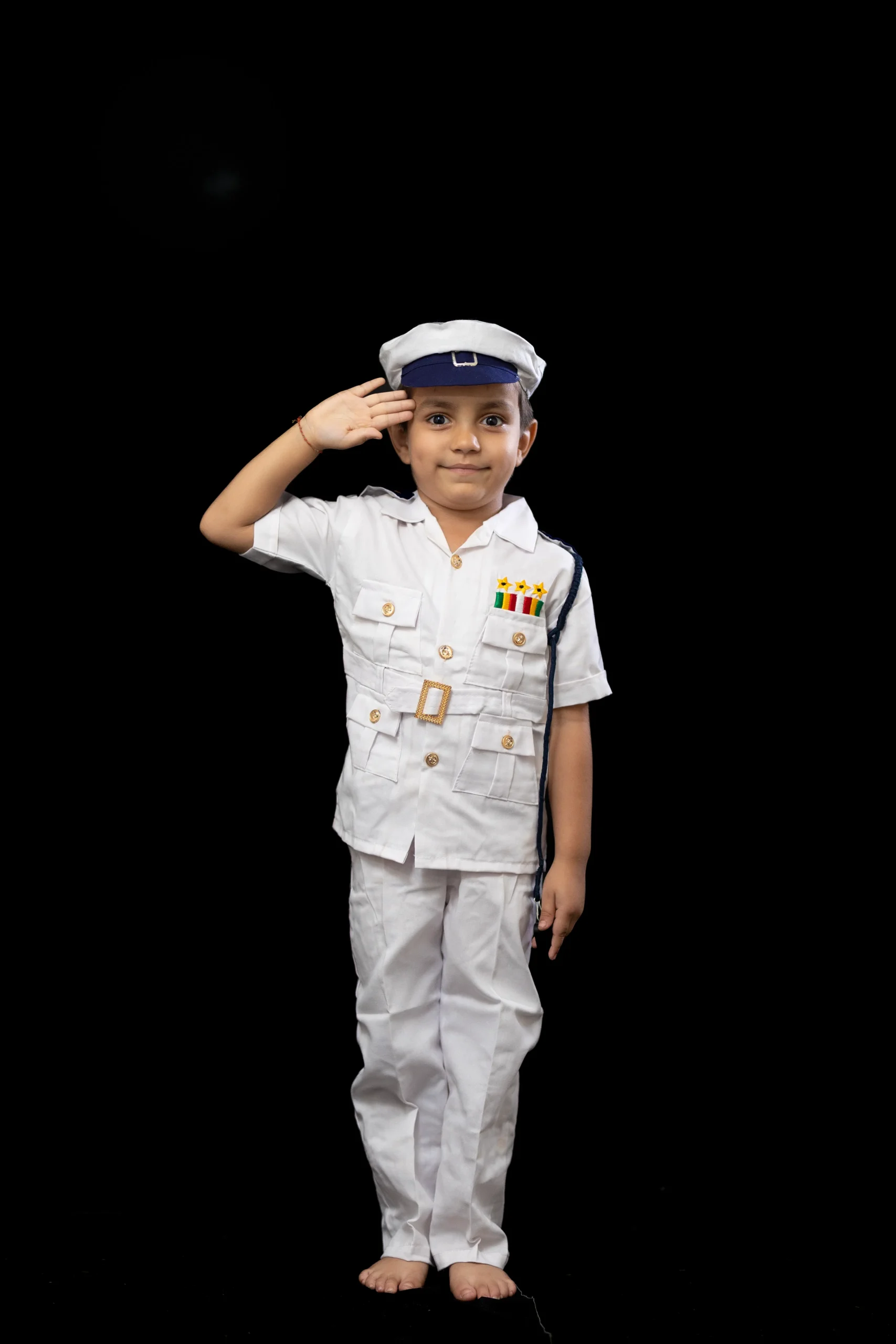 Kids Indian Navy Officer Costume – Fancy Dress Uniform Set - Image 5
