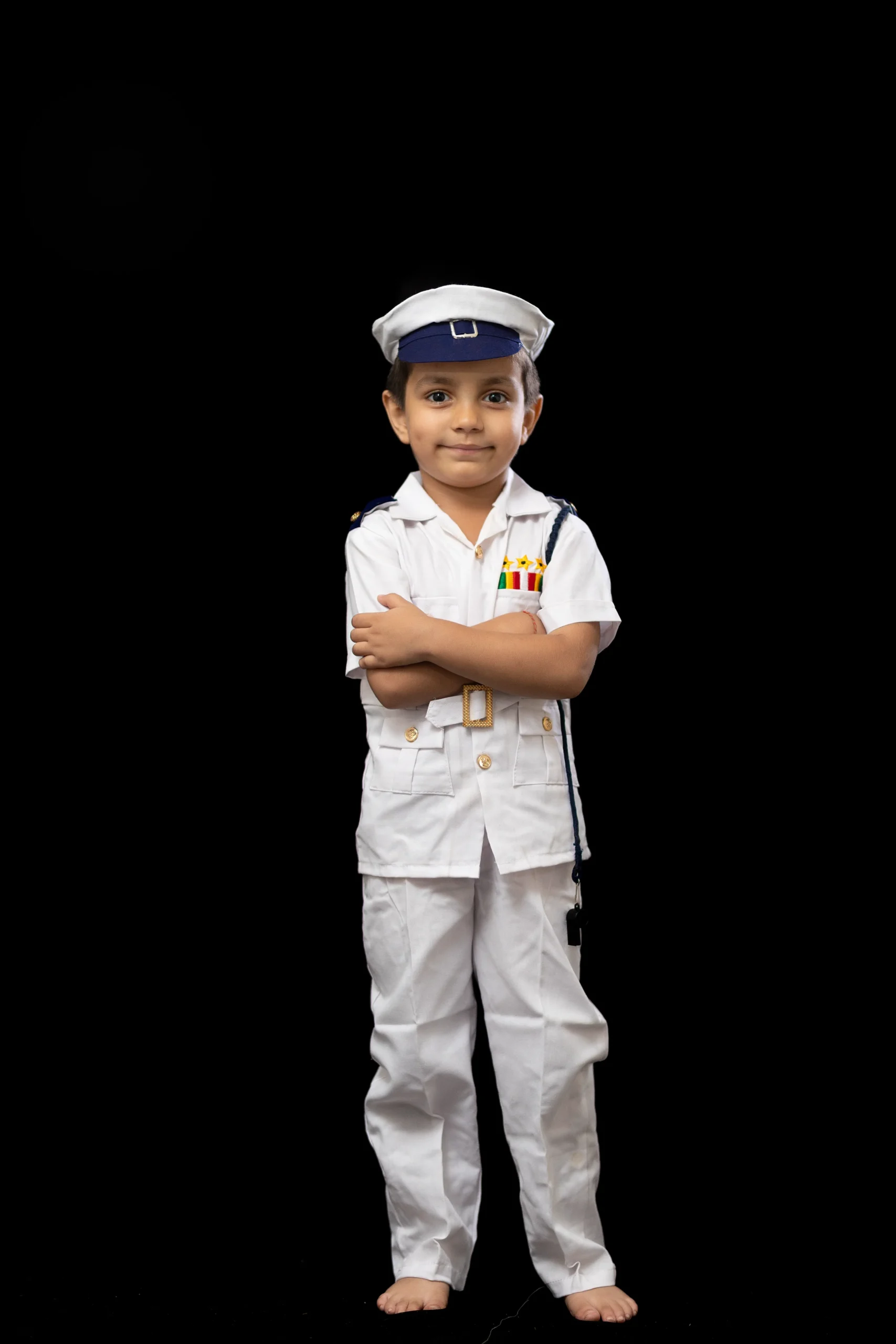 Kids Indian Navy Officer Costume – Fancy Dress Uniform Set - Image 2