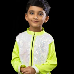 Green & White Dance Costume for Boy