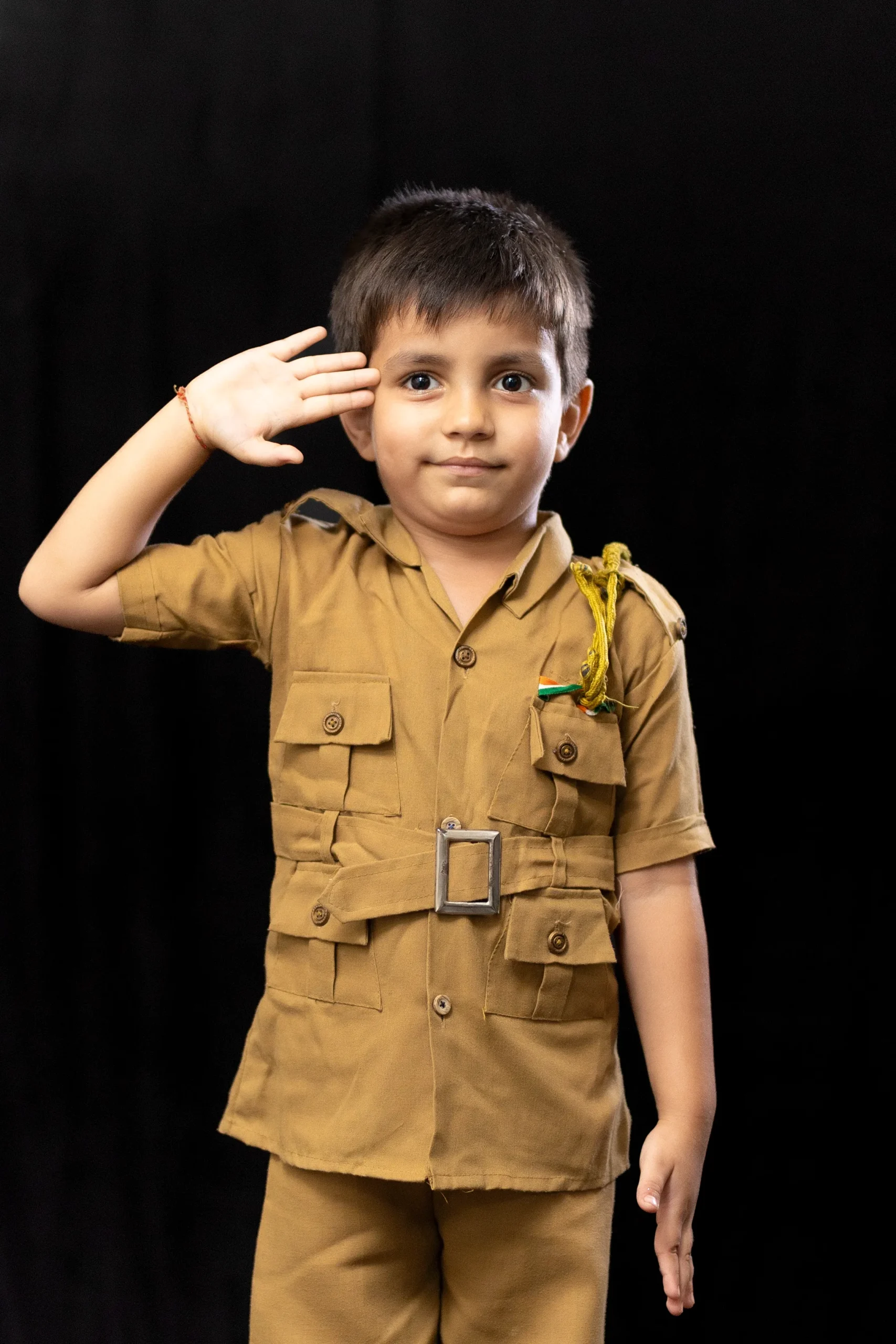Kids Indian Army/Police Fancy Dress Costume - Image 3
