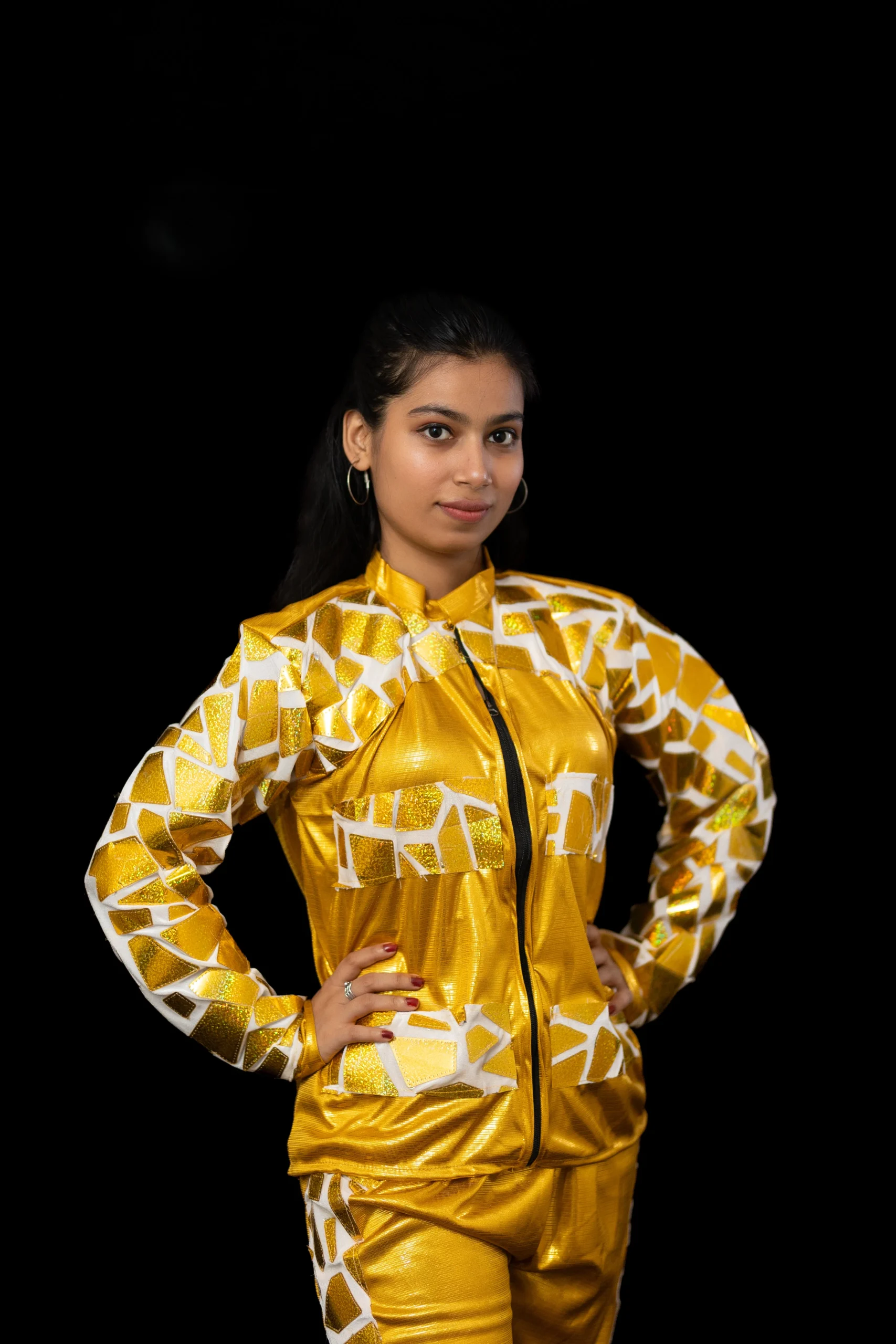 Golden Reflective Dance Costume – Jacket Style
